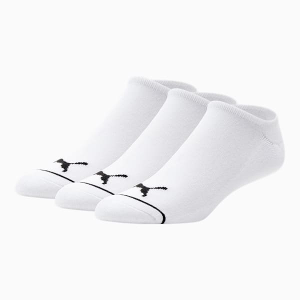Men's Half-Terry Low-Cut Socks [3-pack], WHITE / BLACK